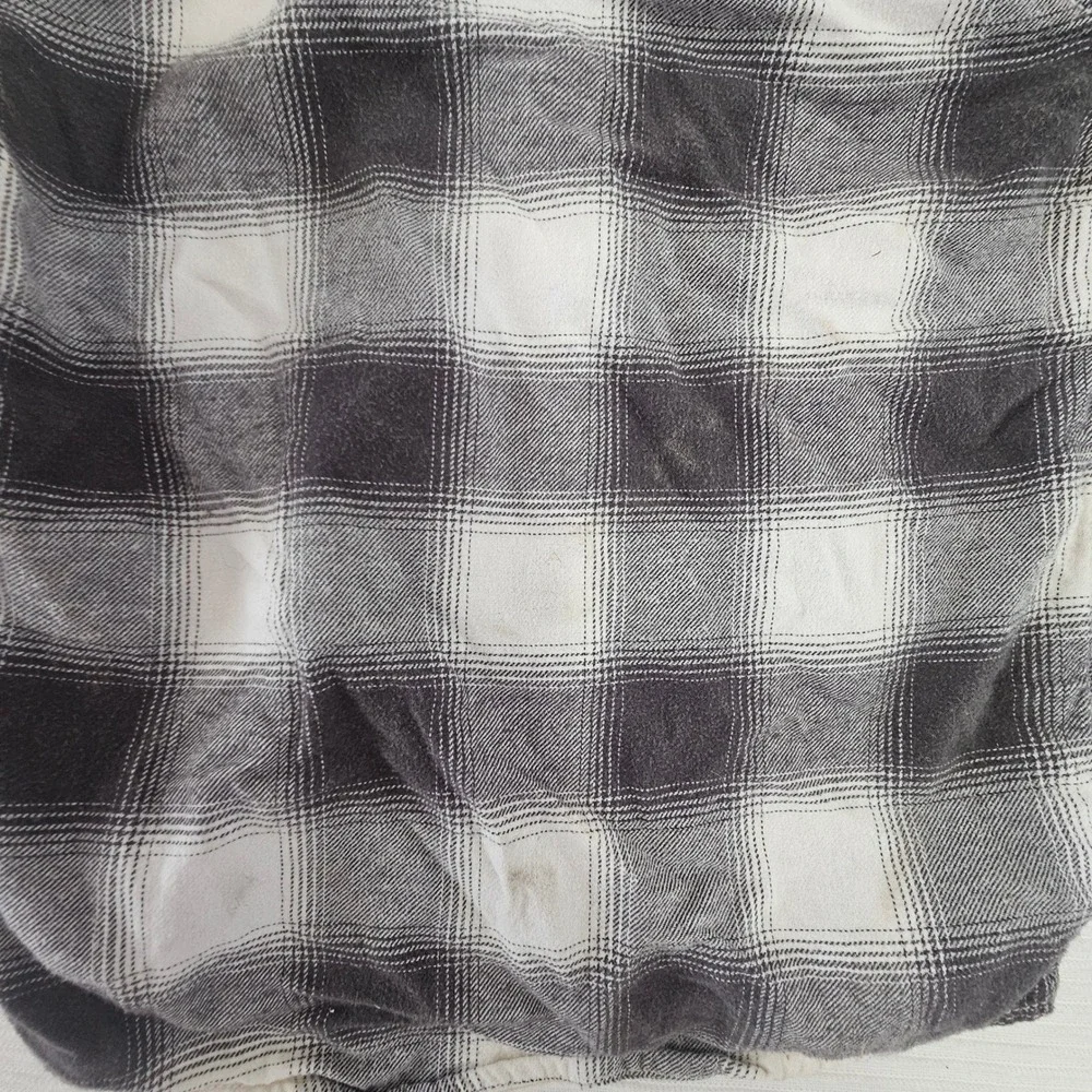 OshKosh Bgosh Boys Black White Plaid Hooded Flannel Shirt Size 8‎ OSH11774-AD